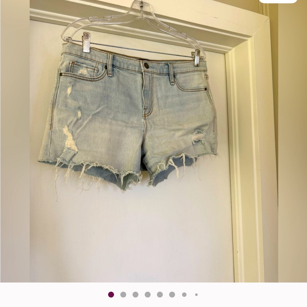 Hudson Jeans Light Blue Distressed Jean Shorts